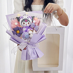 Kuromi Cartoon Sanrio Plush Doll Toys Bouquet