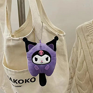 Kuromi Cute Cross-dressing Cat Doll Keychain