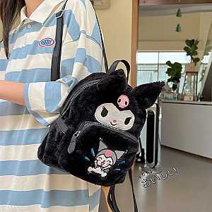 Kuromi Cute Cartoon Smile Black Backpack
