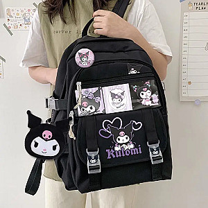 Kuromi New Style Kawaii Sanrio Large Capacity Backpack