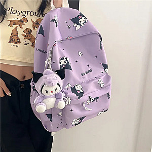 Kuromi Cartoon Printed Shoulder Bag Backpack