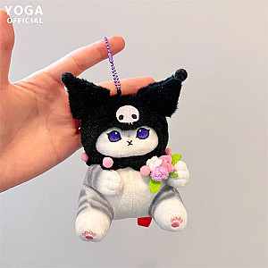 Kuromi Fat Cat Cosplay Cartoon Keychain