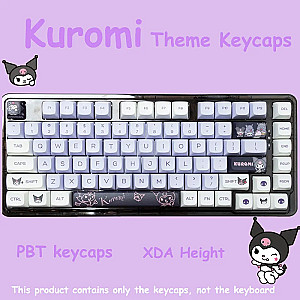 Sanrio Anime Kuromi Keycaps Cartoon Style 146 Keys Mechanical Keyboard Key Caps