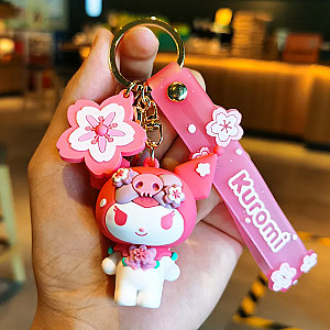 Cartoon Sanrio Pink Kuromi Decoration Toy Keychain