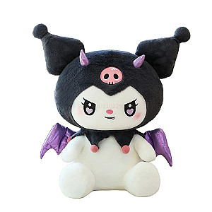 40-60cm Black White Kuromi Demon Stuffed Toy Plush