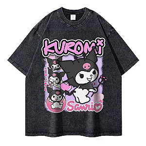 Kuromi Sanrio Cartoon Oversized Vintage T-shirts