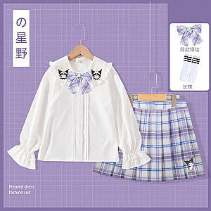 Sanrio Kuromi Girls Jk Uniform Shirt Skirt Set
