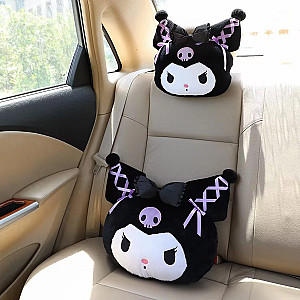 Kuromi Cartoon Comfortable Headrest Back Cushion For Car Seat