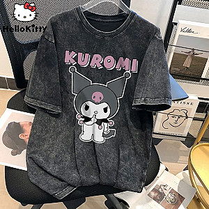 Sanrio Kuromi Short Sleeve Retro Oversized T-shirt