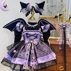Halloween Sanrio Kuromi Children Girl Cosplay Dress