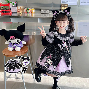 Kuromi Halloween Girl Kids Lolita Skirt Set