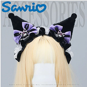 Sanrio Kuromi Simulation Plush Ears Lolita Headdress Cosplay