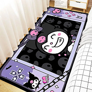 Sanrio Kuromi Kawaii Anime Cartoon Living Room Bedroom Decoration Floor Mat
